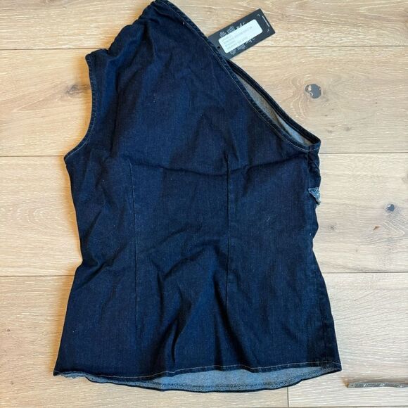 Joe’s Asymmetrical raw edge ruffle top - Picture 2 of 6